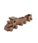 Wooden Toy Train Set with Trailer|Locomotive Train Toy